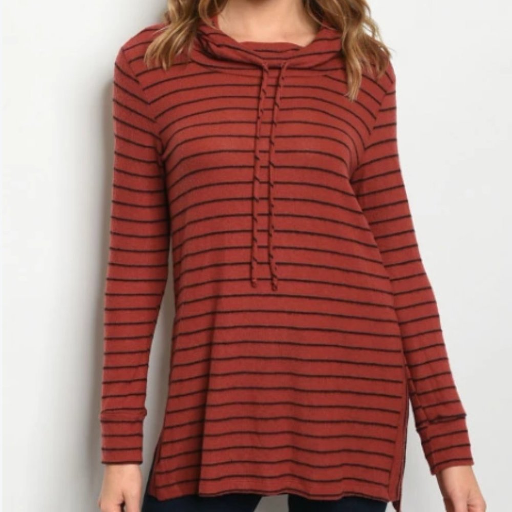 Striped Hood Pullover